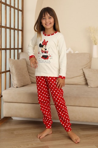 Miniğimin Cicileri Mnn Puantiye Baskılı Kız Çocuk Pijama Takı... Beyaz