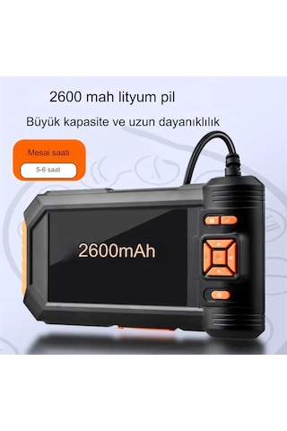 Ekranlı 3 Lesli 5 Metre Yılan Kamera Sert Kablo