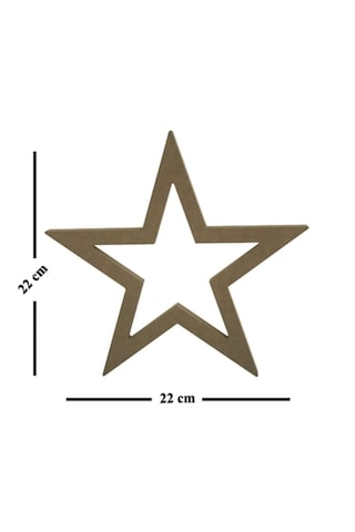 Boyanabilir Ahşap Mdf Yıldız Temalı 4 Lü Dekoratif Obje - Süs