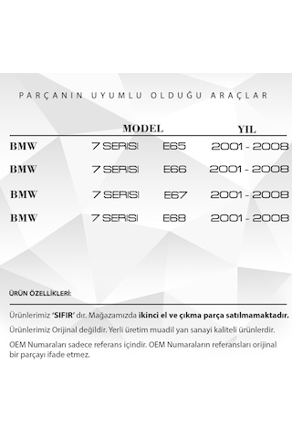 BMW 7 Serisi E65,E66,E67,E68 için El Freni Dişlisi