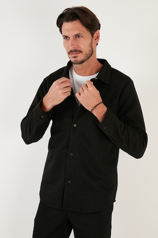 Buratti Fitilli Çıtçıtlı Relaxed Fit Erkek Gömlek 5905510 Siyah