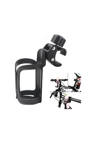 Bisiklet Suluk Termos Şişe Tutacağı Matara Kafesi Siyah 14 x 7 CM Siyah