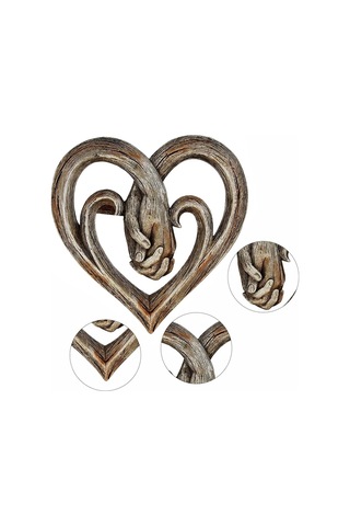 Sones 30 X 30cm El Tutan El Kalp Şeklinde Ahşap Duvar Dekorasyonu El Sanatları Kolye
