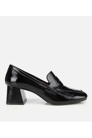 Hotiç Kadın Rugan Deri Siyah Topuklu Klasik Loafer 01ayh312780a100 Siyah