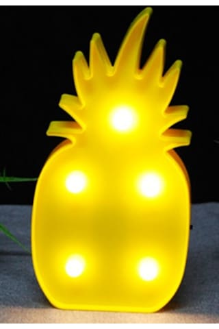 Led Işıklı Ananas Gece Lambası Dekoratif Led Aydınlatma Çok Renkli