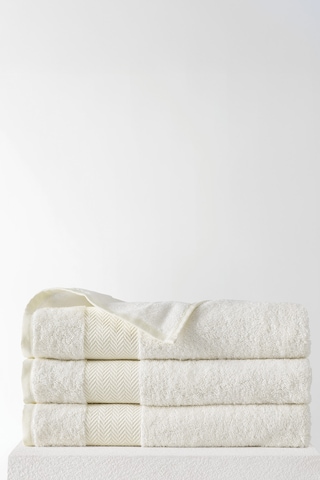 Esna Bambu Banyo Havlusu, 90x150 Cm - Ekru Ekru