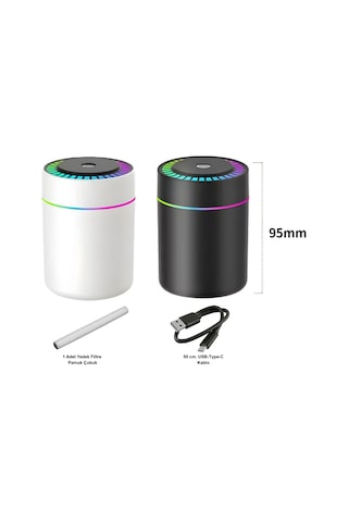 180ml Rgb Işıklı Süper Sessiz Type-c Mini Hava Nemlendirici & Aroma Difüzör