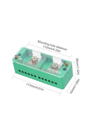 Hombey 60a 600v Ev Tipi Taşınabilir Kabloları Hızlı Bağlayan 2 Giriş 12 Çıkışlı Bakır Uçlu İzolasyonlu Dağıtım Kutusu