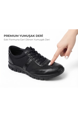 Growish Gd0132 Hakiki Esnek Yumuşak Deri Küçük Büyük Numara Kaydırmaz Güçlü Taban Ekonomik Günlük Sneaker Erkek Kadın Ayakkabı Siyah1