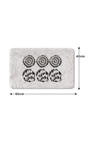 Sevimli Tasarımlı Mikrofiber 2'li Takım Banyo Paspası, Kaymaz Taban, Makinede Yıkanabilir 40x60 50x80 Genel