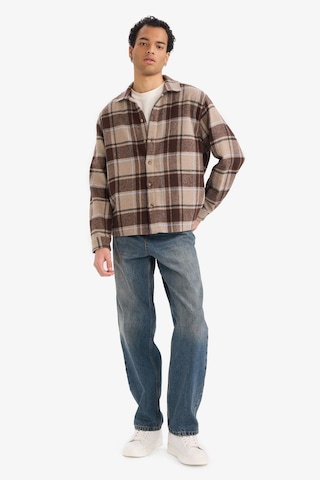 Defacto Boxy Fit Kareli Flanel Uzun Kollu Gömlek G4744ax25wnbn339 Kahve-bn339
