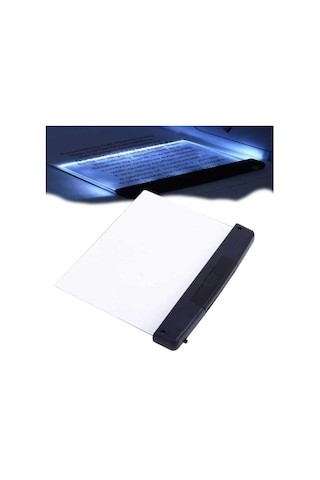 6.7 5.7in Çok Fonksiyonlu Led Düz Panel Gece Görme Okuma Lambası, Geceleri Açık Kitap Sayfası Işığı, Geceleri Yatak Okumak İçin Düz Kitap Işığı Siyah Siyah