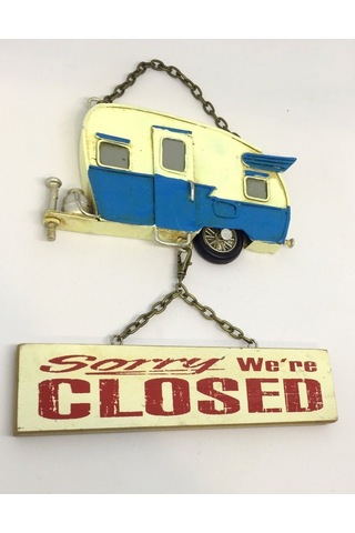 Metal Karavan Open Closed Dekor
