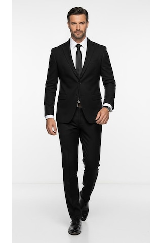 Plus Scorpion Slim Fit Pike Dokuma Erkek Blazer Ceket Modern Şık Günlük Kombin Siyah