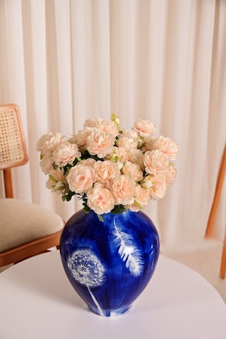 Somon Yapay Ranunculus Şakayık Çiçeği 3 Dallı Lüx İpeksi Dokulu 50 Cm