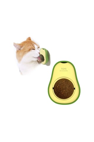 Kedi Oyuncağı Avokado Formlu Kendinden Yapışkanlı Yenilebilir Kedi Nanesi Otu