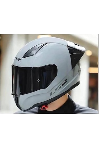 Ls2 Rapıd 2 Race Nardo Gri Fullface Motosiklet Kaskı Siyah Camlı Nardo Gri