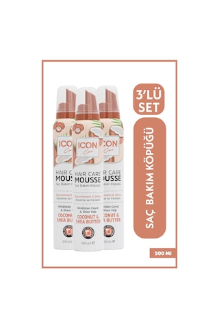 Icon Saç Bakım Köpüğü Coconut & Shea Butter 3'lü Set