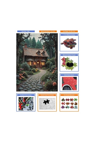 Nova Puzzle 1000 Parça Ağaçların Gölgesindeki Orman Evi Puzzle - 41206
