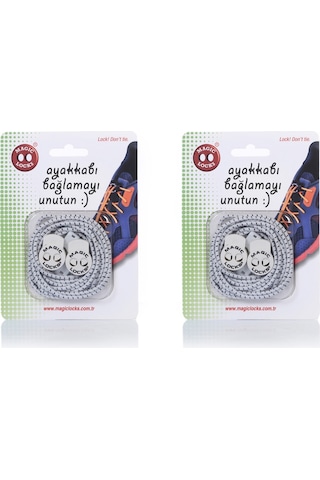 Magic Locks Yuvarlak Akıllı Ayakkabı Bağcık 2'li Set Beyaz-Beyaz Magic Locks Yuvarlak Akıllı Ayakkabı Bağcık 2'li Set Beyaz-Beyaz