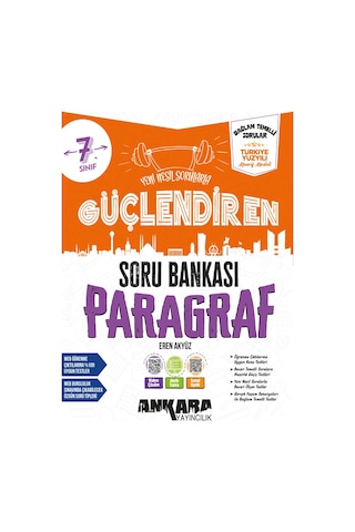 Ankara 7. Sınıf Paragraf Güçlendiren Soru Bankası Bağlam Temelli Ankara Yayıncılık