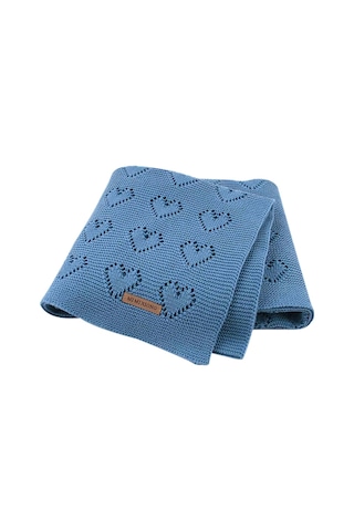 Sones Çok İşlevli Bebek Örgü Aşk İçi Boş Rüzgar Geçirmez Klima Battaniyesi Kılıfı, Boyut: 100x80cm Kot Mavisi Mavi