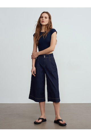 Dilvin 30528 Modal Pamuklu T-shirt-lacivert Lacivert