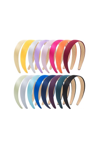 Dofolink 2.8cm Saten Kadın Saç Bandı - Minimalist Modern Stilde Saç Dekorasyon Aksesuarı Çok Renkli