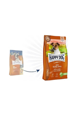 Happy Dog Sensible Mini Toscana Ördekli ve Somonlu Yetişkin Köpek Maması 4 KG