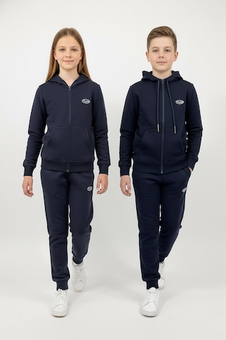 New Kids Fermuarlı Kapüşonlu Cepli Unisex Çocuk Eşofman Takımı-90925 Lacivert