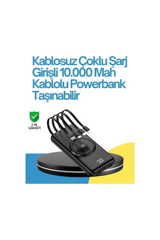 10000mah Kablosuz Ve Hızlı Şarj Destekli Powerbank Taşınabilir Şarj Gücü Diğer