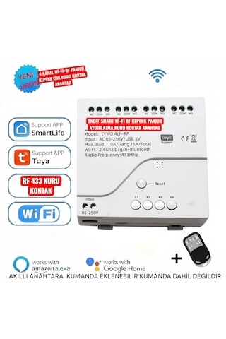 Tuya 4ch Akıllı WİFİ RF Anahtar