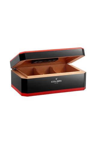 Colibri Rally Humidor Puro Kutusu Piano Siyah/kırmızı 120's