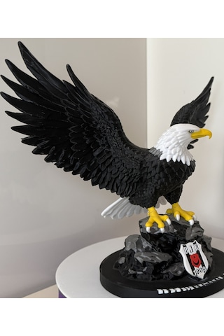 Siyah Beyaz Kartal Kara Kartal 3D Baskı Dekoratif