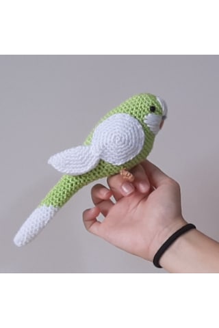 Amigurumi Kuş Oyuncak Muhabbet Kuşu Elma Yeşili
