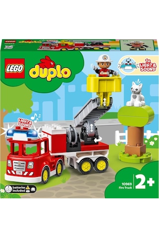 LEGO® DUPLO® İtfaiye Kamyonu 10969 - 2 Yaş & Üzeri Çocuklar için Eğitici Oyuncak Yapım Seti (21 Parça)