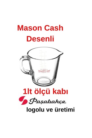 Mason Cash Logolu Cam Ölçü Kabı, 1000 Ml, Şeffaf Diğer