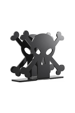 Sones 2 Adet Yx013-2 Akrilik Kafatası Masa Kağıt Havlu Düzenleyici Siyah