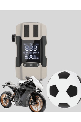 12.000 Mah Akü Takviye Powerbank Dahili Hava Pompası Dijital Ekran