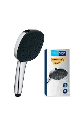Grohe Vitalio Comfort 110 El Duşu, 3 Akışlı Masaj, Yağmur & Jet , Smartswitch, 110mm Kare Duş Başlığı, Siliko Çok Renkli