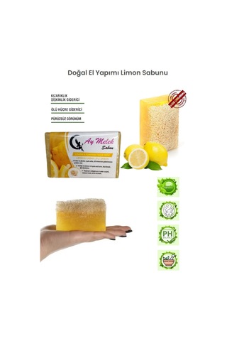Limon Özlü Doğal Kabak Lifli Güzellik Sabunu Cilt Etkili Diğer