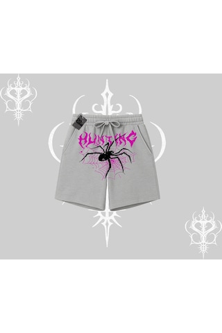 Tarzsokak Beyaz Şort Autumn Spider Gri