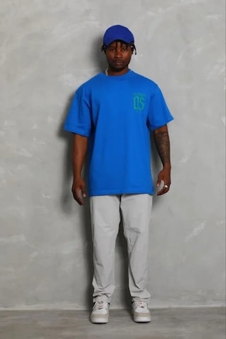 Vexor Erkek Baskılı T-shirt Kısa Kol Bisiklet Yaka Regular Fit Rahat Kalıp Günlük Tişört - Saks Mavi Saks Mavisi