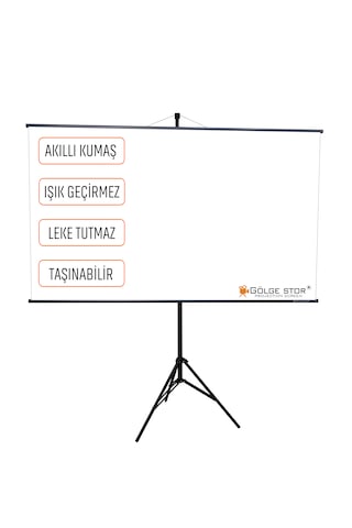 En150cm Boy95cm Projeksiyon Perdesi Tripodlu-ayaklı Taşınabilir