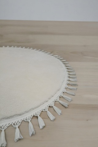 Altun Carpet Kırem Post Pelüş Kaymaz Ponpon Saçaklı Yatak Odası Ö