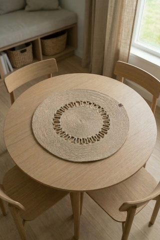 Vilinze Hasır Jüt Ip Runner / Supla / Amerikan Servis - 60x60 Cm Runner6060d-jut