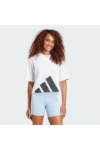 Whıte/black Adidas Kadın Günlük T-shirt W Bl Sj Bf T Jg8737 Beyaz