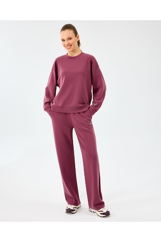 Skechers W Lounge Loose Crew Neck Sweatshirt Kadın Bordo Sweatshirt S2510052-3877 Bordo