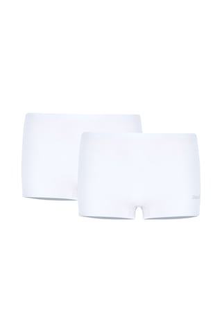 Kom Basic Kadın Short Külot 2li Beyaz Beyaz