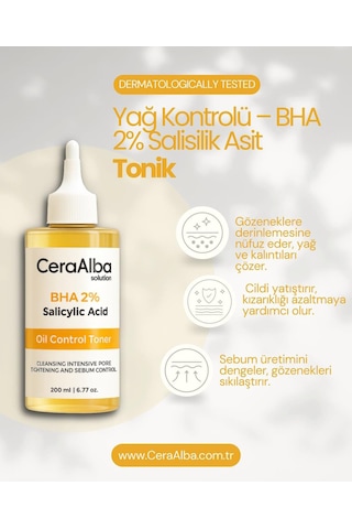 Ceraalba Salisilik Asit Toner Yağ Dengeleyici & Arındırıcı Bakım 200ml